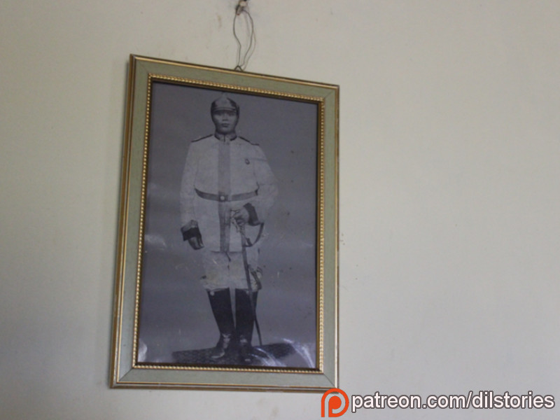 Portrait of Omukama Kahigi hangs on a wall in the colonial palace in Bukoba, Tanzania