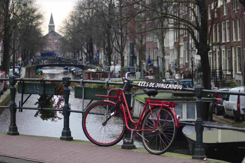 red bicycle amsterdam