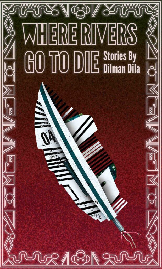 Book cover, with African art style